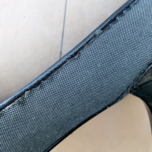 Cute “Dixie-CL” línea Paolo size 9.5 heels, black croc trim with dark grey upper - Picture 5 of 7